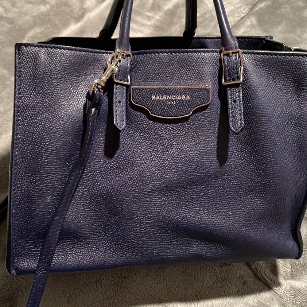 Balenciaga handbag navy blue